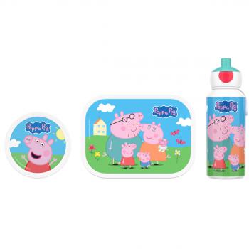 Zestaw dzieci�cy Peppa Pig, Campus Set (bidon, lunchbox, pude�ko na owoce) - Mepal 
