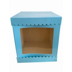 Pude�ko do transportu ciast i tort�w z okienkiem niebie...