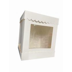 Pude�ko do transportu ciast i tort�w z okienkiem bia�e ...