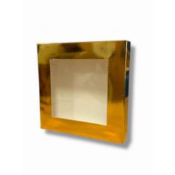 Pude�ko z okienkiem na ciasteczka i pierniki, z�ote (15...