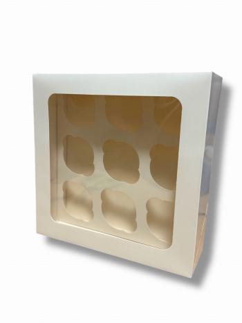 Pude�ko na muffinki (na 9 sztuk) bia�e - Podk�ady Cukiernicze Julita