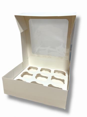 Pude�ko na muffinki (na 9 sztuk) bia�e - Podk�ady Cukiernicze Julita