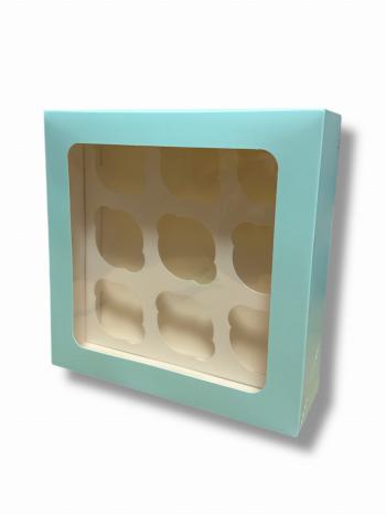 Pude�ko na muffinki (na 9 sztuk) niebieskie - Podk�ady Cukiernicze Julita