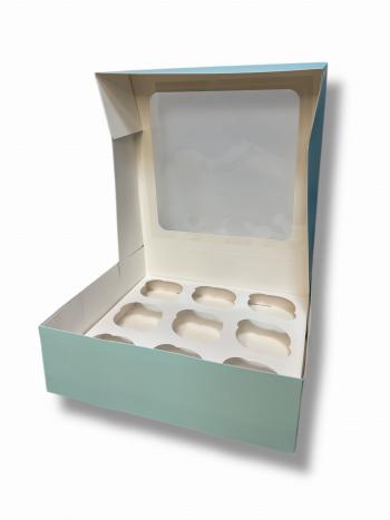 Pude�ko na muffinki (na 9 sztuk) niebieskie - Podk�ady Cukiernicze Julita