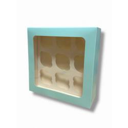 Pude�ko na muffinki (na 9 sztuk) niebieskie - Podk�ady ...