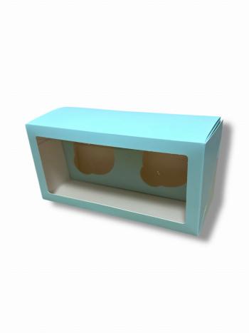 Pude�ko na muffinki (na 2 sztuki) niebieskie - Podk�ady Cukiernicze Julita