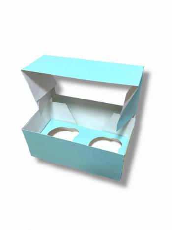 Pude�ko na muffinki (na 2 sztuki) niebieskie - Podk�ady Cukiernicze Julita