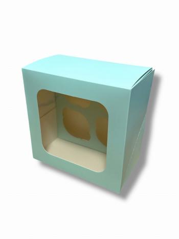 Pude�ko na muffinki (na 4 sztuki) niebieskie - Podk�ady Cukiernicze Julita