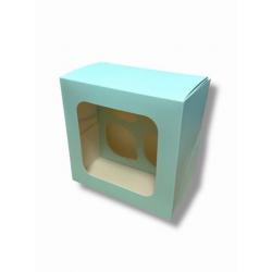 Pude�ko na muffinki (na 4 sztuki) niebieskie - Podk�ady...