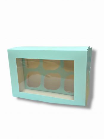 Pude�ko na muffinki (na 6 sztuk) niebieskie - Podk�ady Cukiernicze Julita