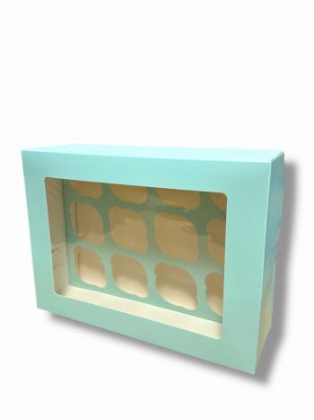 Pude�ko na muffinki (na 12 sztuk) niebieskie - Podk�ady Cukiernicze Julita