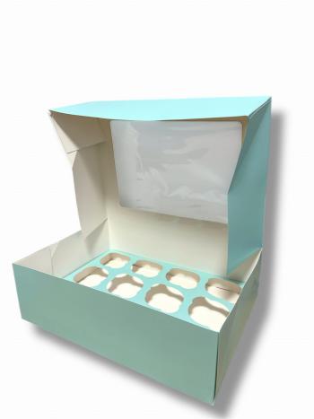 Pude�ko na muffinki (na 12 sztuk) niebieskie - Podk�ady Cukiernicze Julita