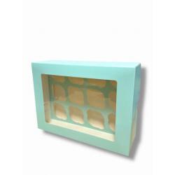 Pude�ko na muffinki (na 12 sztuk) niebieskie - Podk�ady...