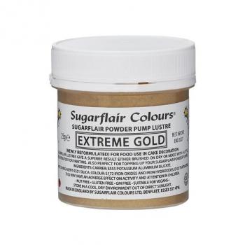 Py�ek do dekoracji wypiek�w, z�oty (waga: 25 g) Extreme Gold - Sugarflair