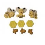 Figurki cukrowe zestaw pszcz�ki z plastrami miodu 9 szt. - Magma...