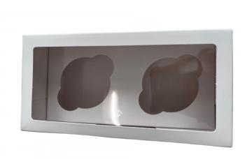 Pude�ko na muffinki (na 2 sztuki) bia�e - Podk�ady Cukiernicze Julita