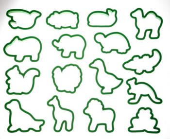 Foremki do wykrawania ciastek w kszta�cie zwierz�t (50 szt. w komplecie) - Wilton 