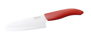 Ceramiczny n kuchenny Santoku (dugo ostrza: 14 cm) czerwony – Kyocera