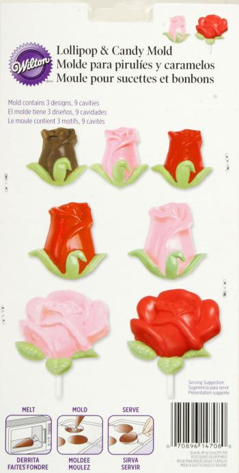 Foremka do czekoladowych lizak�w w kszta�cie r�yczek - 2115-1708 - Wilton