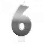 �wieczka t�czowa na tort „6”  - 2811-1045 -...