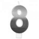 �wieczka t�czowa na tort „8”  - 2811-1047 -...