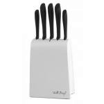 Komplet no�y w bloku (5 element�w), bia�y - Vialli Desi...