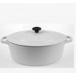 Garnek �eliwny emaliowany owalny (�rednica: 27 cm, poje...