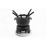 Zestaw do fondue �eliwny emaliowany Cook w kolorze socz...