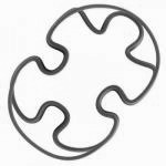 Foremki silikonowe do jajek w kszta�cie puzzli (2 sztuk...