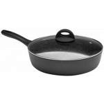 Patelnia g��boka  z pow�ok� kamienn� i pokrywk� (�redni...