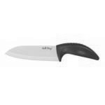 N� ceramiczny Santoku (d�ugo��: 14 cm), czerwony - Via...