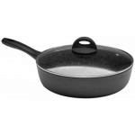 Patelnia g��boka z pow�ok� kamienn� i pokrywk� (�rednic...