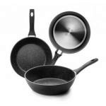 Patelnia g��boka z kamienn� pow�ok� (�rednica: 28 cm) N...