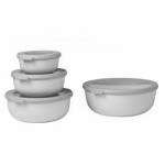 Zestaw misek z pokrywkami (4 sztuki), bia�y - Cirqula -...