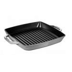 Kwadratowa patelnia grillowa �eliwna z uchwytami 28 cm ...