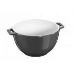 Miska z uchwytami okr�g�a czerwona (�rednica 18 cm) - S...