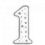 �wieczka zielona na tort „1” - 2811-9101 - ...