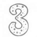 �wieczka zielona na tort „3” - 2811-9103 - ...