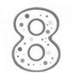 �wieczka zielona na tort „8” - 2811-9108 - ...