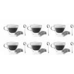 Fili�anki z podw�jn� �ciank� i �y�eczkami, Beta (pojemn...