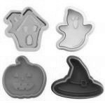 Foremki do wycinania ciasteczek z t�oczkiem zestaw (4 s...