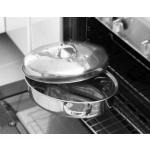 Brytfanna owalna z rusztem i pokrywk� ze stali nierdzew...
