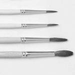 Zestaw p�dzli do dekoracji z naturalnego w�osia (4 sztu...