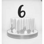 Topper ze sklejki cyfra 6 (wysoko��: 8 cm) - Miniowe Fo...