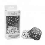 Papilotki do muffin�w, muzyczne motywy bia�o - czarne (...