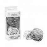 Papilotki do muffin�w bia�o - niebieskie (36 szt. kosmi...