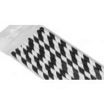 S�omki papierowe, czarne paski (10 szt.) - AleDobre.pl