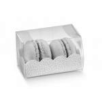 Pude�ko z wk�adk� na makaroniki prze�roczysto - bia�e (...