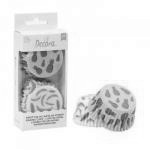 Papilotki do muffin�w w kolorach bia�ym i ��tym z moty...