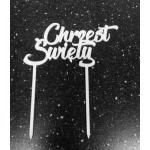 Topper bia�y Chrzest �wi�ty (11,5 x 6 cm) - Topper ART